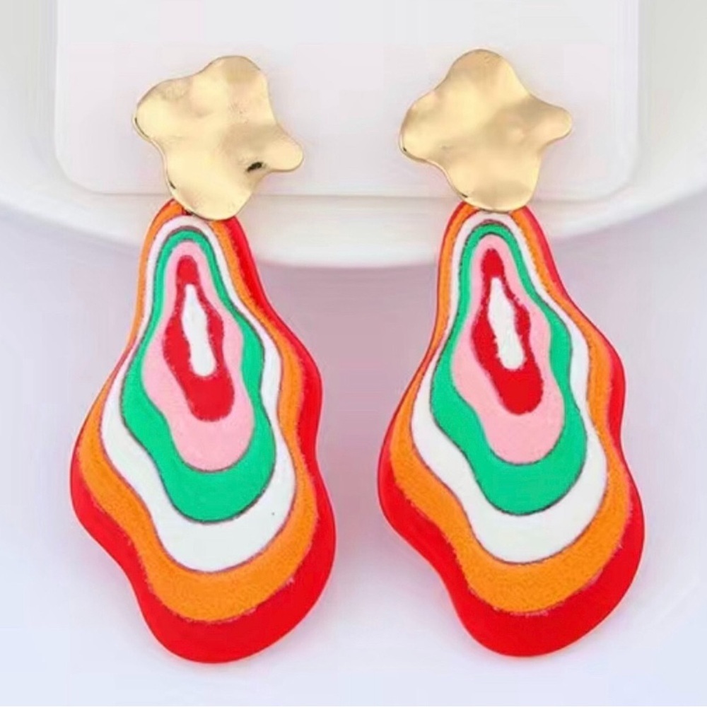 Colorful Abstract Drop Earrings